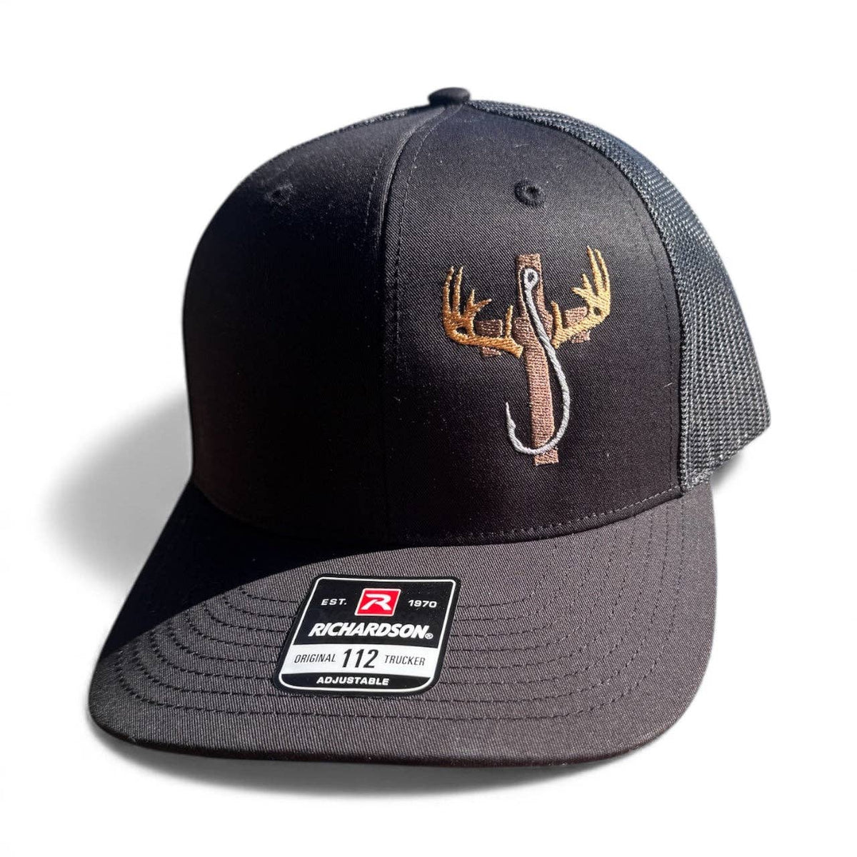 Hunters cross, Christian fisherman, outdoorsman hat, embroidered