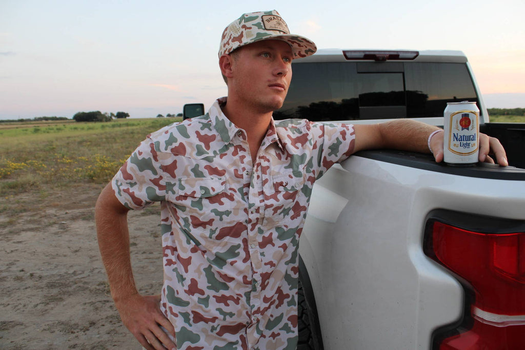 Short Sleeve Camo Pearl Snap