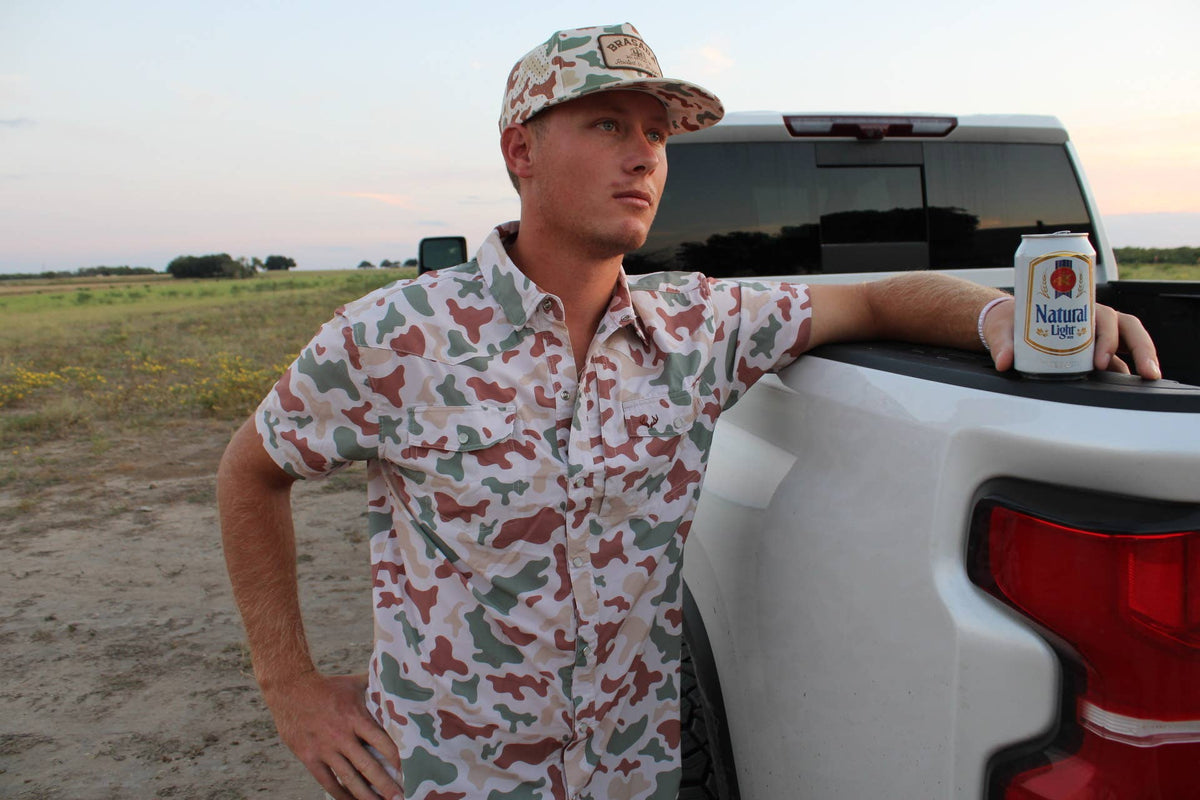 Short Sleeve Camo Pearl Snap