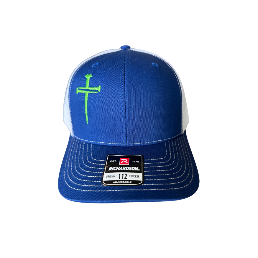 3 Nail Cross, Rugged Cross Embroidered Hat, Structured Fit