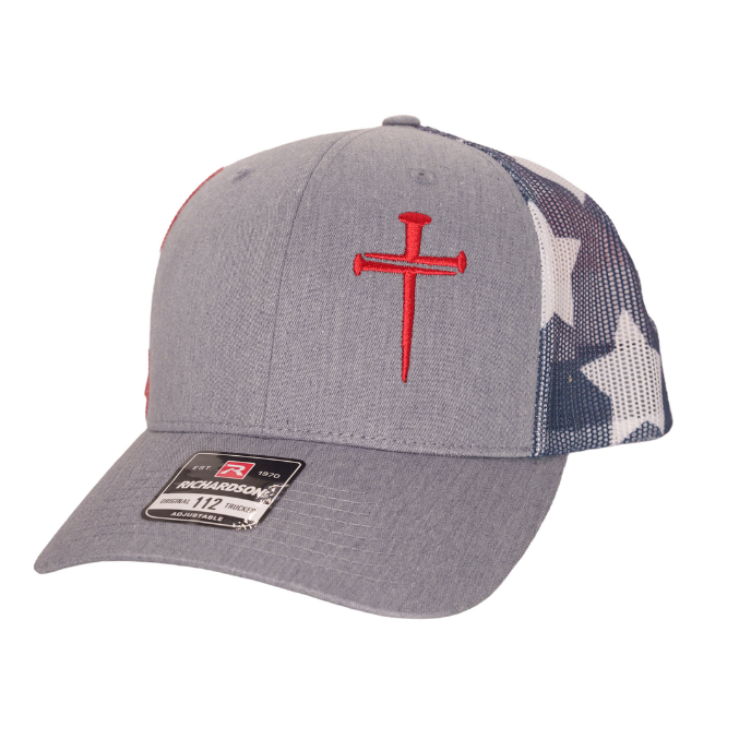 3 Nail Cross, Rugged Cross Embroidered Hat, Structured Fit